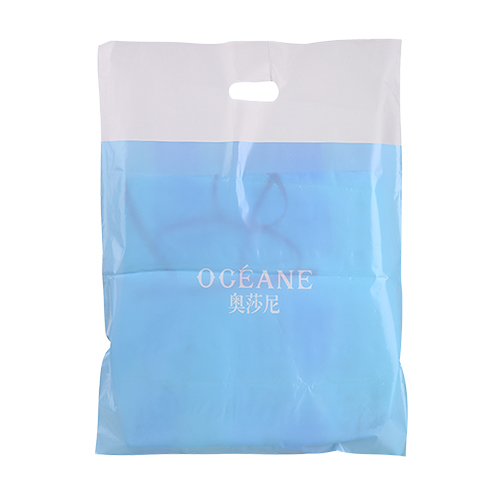 藍色PE平口服裝袋定制