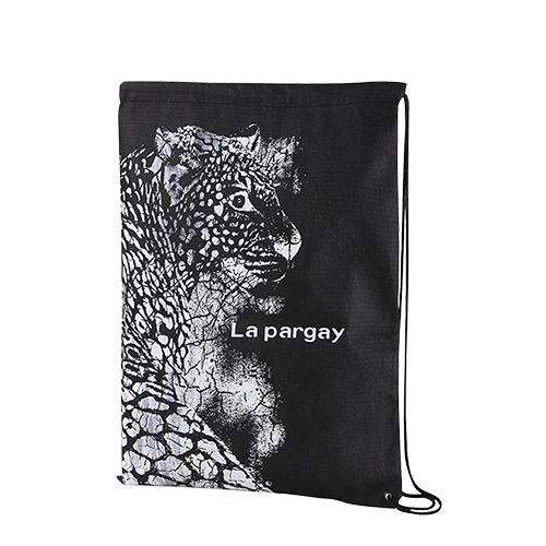 黑色無(wú)紡布品牌宣傳束口袋訂制