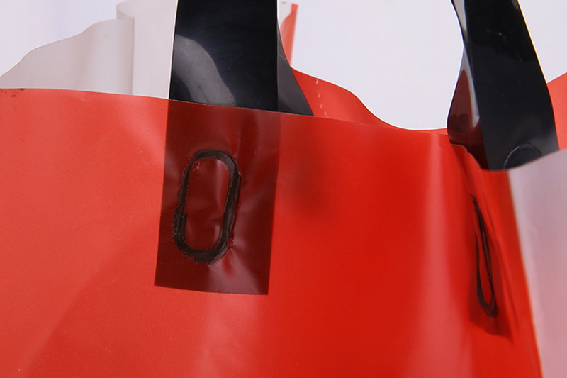 紅色PO手提購物膠袋